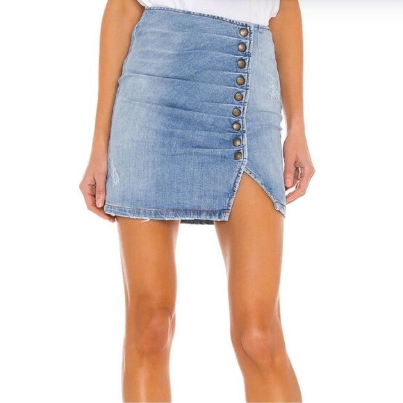 Retrofete Willa Denim Skirt - Picture 1 of 7